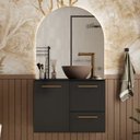 Ver imagem 3 de Armário Banheiro 80cm Jambo Preto - P102854 - COZIMAX Armario Banheiro 80cm Jambo Preto - P102854 -