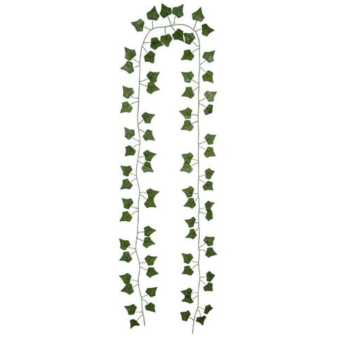 Planta Artificial Folhagem Hera Guirlanda X72 Verde 2,1m com 24 Peças