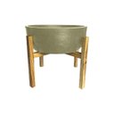 Ver imagem 1 de Vaso de Plantar Suculentas Cachepot + Suporte Tripe Madeira Pinus 35cm