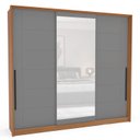 Ver imagem 4 de Guarda Roupa Casal 220cm 3 Portas de Correr com Espelho 240856 Lisboa Politorno Móveis