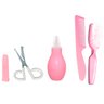 Kit Cuidados do Bebê Com Pente Escova Tesoura Aspirador Nasal Kit Recém-Nascido Rosa Lillo - 1