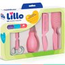 Kit Cuidados do Bebê Com Pente Escova Tesoura Aspirador Nasal Kit Recém-Nascido Rosa Lillo - 8