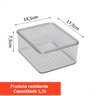 Organizador de Geladeira Porta Trecos C/ Tampa 1,5L Acrílico - 3