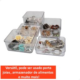 Organizador de Geladeira Porta Trecos C/ Tampa 1,5L Acrílico - 4