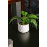 Cachepot de Cimento com Planta Artificial Prisma Branco 10cm X 26cm - 3