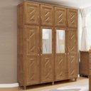 Ver imagem 1 de Guarda-roupa 8 Portas 3 Gavetas Grécia Imbuia Madeira Pinus - Cavazotto