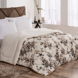 Coberdrom Casal King Winter 100% Algodão 01 Peça - Floral Tabaco