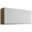 Ver imagem 1 de Armario Aereo 3 Portas 120cm Andreia Amendoa Branco Reajl Moveis