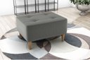 Ver imagem 3 de Kit 2 Puff Decorativo Piva Suede Cinza