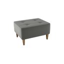 Ver imagem 2 de Kit 2 Puff Decorativo Piva Suede Cinza