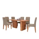Ver imagem 2 de Sala de Jantar 6 Lugares 180 cm Giulia Cinamomo/Joli - Panorama Móveis