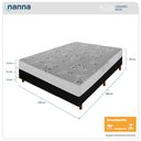 Ver imagem 3 de Cama Box Preta + Colchão Viúva Andes Liso Branco Espuma D20 128x188x49cm