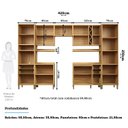 Ver imagem 4 de Armário de Cozinha Completa 7 Peças 16 Portas com Vidro e Tampo 100% MDF Barbados Espresso Móveis