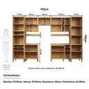 Ver imagem 3 de Armário de Cozinha Completa 7 Peças 16 Portas com Vidro e Tampo 100% MDF Barbados Espresso Móveis