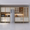 Ver imagem 2 de Armário de Cozinha Completa 7 Peças 16 Portas com Vidro e Tampo 100% MDF Barbados Espresso Móveis