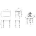 Ver imagem 5 de Mesa Dobrável 96x81 04 Cadeiras Madeira Macica Pes Torneados Marjori - Mel Brilho