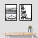 Ver imagem 1 de Kit 2 Quadros Rio de Janeiro - Praia e Gírias 45x34cm - com Vidro:moldura Branca