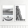 Kit 2 Quadros Rio de Janeiro - Praia e Gírias 45x34cm - com Vidro:moldura Branca - 2