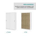 Ver imagem 6 de Guarda Roupa Solteiro 2 Portas 2 Gav Branco Carraro
