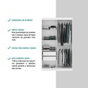 Ver mais imagens de Guarda Roupa Solteiro 2 Portas 2 Gav Branco Carraro