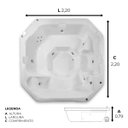 Ver imagem 3 de Spa Quadrado Montreal 2 com Hidro em Acrílico - 127v