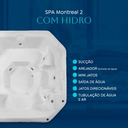 Spa Quadrado Montreal 2 com Hidro em Acrílico - 127v - 4