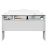 Cabeceira para Cama Casal com Prateleiras Branco Cléo Jm Móveis - 3