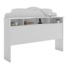 Cabeceira para Cama Casal com Prateleiras Branco Cléo Jm Móveis - 2