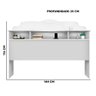 Cabeceira para Cama Casal com Prateleiras Branco Cléo Jm Móveis - 4
