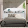 Cabeceira para Cama Casal com Prateleiras Branco Cléo Jm Móveis - 1