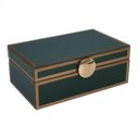 Ver imagem 1 de Porta Joias em Vidro Verde com Detalhes Dourado 21cm Ai0038 Btc