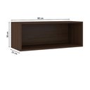 Ver imagem 2 de Armário Aéreo Nicho Geladeira Evidence Sem Porta Poliman Móveis Amêndoa