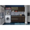 Ver imagem 4 de Armário Aéreo Nicho Geladeira Evidence Sem Porta Poliman Móveis Amêndoa