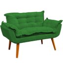 Ver imagem 6 de Kit Namoradeira Poltrona e Puff Decorativo para Sala Manicure Consultório Alice Suede