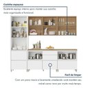 Ver mais imagens de Cozinha Rainha 5 Peças 8 Portas 100% MDF Branco/Nature
