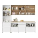 Ver imagem 6 de Cozinha Rainha 5 Peças 8 Portas 100% MDF Branco/Nature