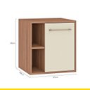 Ver imagem 4 de Gabinete Suspenso para Banheiro Veneza 45 Cm 1 Porta Mdp Marrom Bege Clicklar