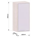 Ver imagem 3 de Armário Aéreo para Cozinha 40 Cm 1 Porta Atenas Cinza Cristal