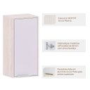 Ver imagem 4 de Armário Aéreo para Cozinha 40 Cm 1 Porta Atenas Cinza Cristal