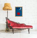 Ver imagem 1 de Quadro Moldura Dourada Arte Miró 24x18cm:com Vidro