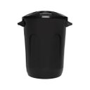 Ver imagem 4 de Kit com 3 Unidades Cesto Fechado com Tampa 30l Preto Eco na