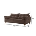 Ver imagem 3 de Sofá 3 Lugares Living M-97 Veludo Martins Marrom
