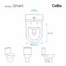 Assento Sanitário Almofadado Smart Branco para Vaso Celite - 3