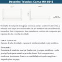 Ver imagem 5 de Cama de Casal Mh-6016 Herval Estofado Casal Colchão 158 Cm Madeira Maciça Off White Detalhe Marrom