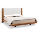 Ver imagem 1 de Cama de Casal Mh-6016 Herval Estofado Casal Colchão 158 Cm Madeira Maciça Off White Detalhe Marrom