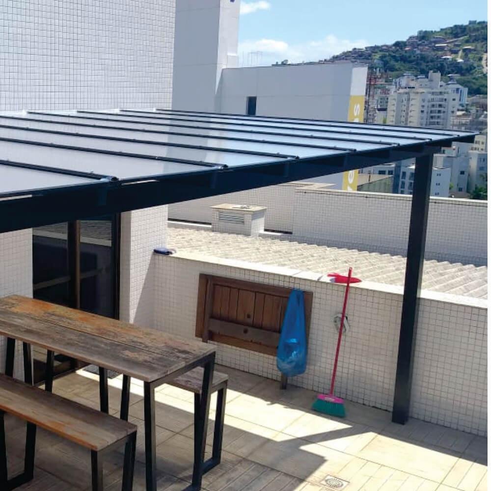 Chapa de Policarbonato Alveolar - 1.05m x 6m - 10mm (bloqueia de 5°C a 6°C) - 3