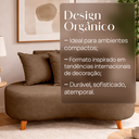 Ver imagem 5 de Sofá Orgânico 3 Lugares 140cm Bouclé Marrom Pés de Madeira - Top Sofás - Sala de Recepção
