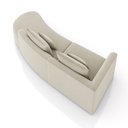 Ver imagem 7 de Sofá Curvo Decorativo Kimiko 297cm 2 Lugares Sala de Estar com Chaise Veludo Bege G52 - Gran Belo