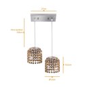 Ver imagem 3 de Pendente Milano Cristal Redondo 2 Lâmpadas G9 Bronzearte