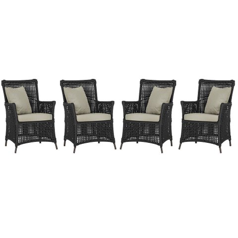4 Poltronas Igapó Alumínio Micro Pintura Marrom Corda Náutica Estofado 7